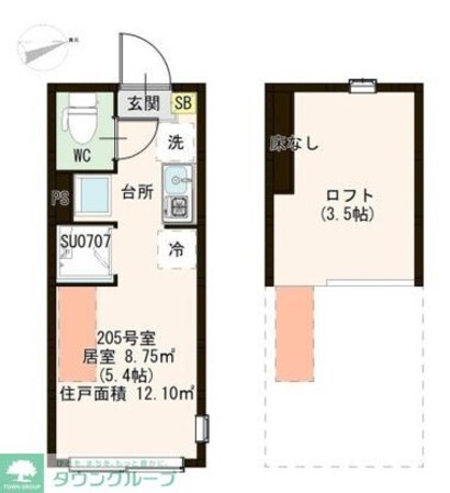 ハーモニーテラス上中里の物件間取画像